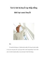 Xử lý khi bị huyết áp thấp đồng thời tụt canxi huyết ppt