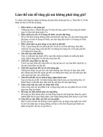 làm sao tăng giá mà không tăng giá