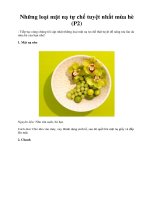 Những loại mặt nạ tự chế tuyệt nhất mùa hè (P2) docx