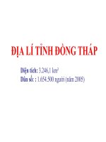 địa lý tự nhiên đồng tháp