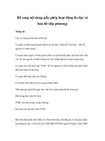 Bổ sung nội dung giấy phép hoạt động đo đạc và bản đồ (địa phương) pdf