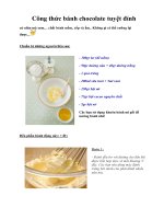Công thức bánh chocolate tuyệt đỉnh docx