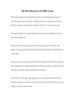 10 lời khuyên từ Bill Gate pot