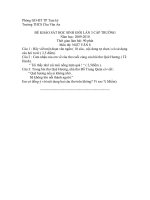 Đề khảo sát HSG V3 Ngữ Văn 8 (Cô Ái)