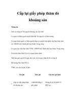 Cấp lại giấy phép thăm dò khoáng sản potx