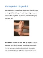 Kĩ năng thành công trong kinh doanh-phần9 pdf