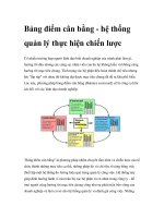 Bảng điểm cân bằng - hệ thống quản lý thực hiện chiến lược pps