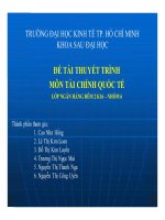 thuyết trình tài chính quốc tế tổ chức thương mại thế giới  wto