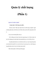 Quản lý chất lượng (Phần 1) ppt