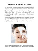 Tự làm mặt nạ làm dưỡng trắng da ppt