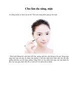 Cho làn da sáng, mịn pptx