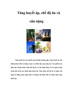 Tăng huyết áp, chế độ ăn và cân nặng pot