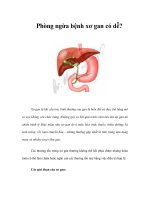 Phòng ngừa bệnh xơ gan có dễ? pot