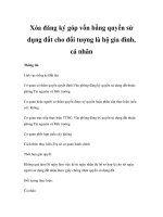 Xóa đăng ký góp vốn bằng quyền sử dụng đất cho đối tượng là hộ gia đình, cá nhân doc