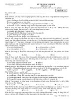 đề thi thử giữa học kỳ 2, lý 12, lần 1