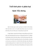 Tuổi khởi phát và phân loại bệnh Tiểu đường pptx