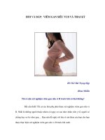 HỎI VÀ ĐÁP: VIÊM GAN SIÊU VI B VÀ THAI KỲ potx