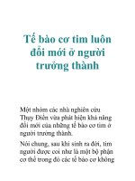Tế bào cơ tim luôn đổi mới ở người trưởng thành ppsx