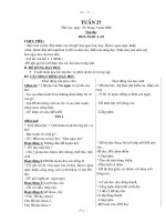 giao an lop 1 tuan 27 LY