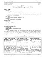 Giáo án tin học lớp 9 hkI