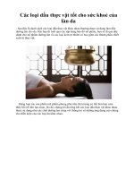 Các loại dầu thực vật tốt cho sức khoẻ của làn da docx