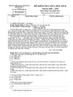 đề KTDK lần 3 lớp 4 - Truòng Tiểu học Thái Hòa