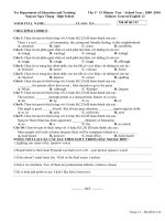 DE KIEM TRA 15 LAN 2 - HKII (2009 - 2010)