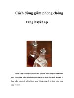 Cách dùng giấm phòng chống tăng huyết áp pps