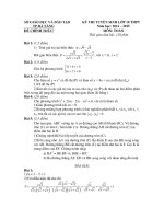 Đề thi  Đáp án môn toán thi tuyển sinh lớp 10 THPT TP Đà Nẵng năm 2014  2015