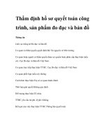 Thẩm định hồ sơ quyết toán công trình, sản phẩm đo đạc và bản đồ ppt