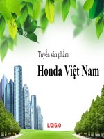 tuyến sản phẩm  honda việt nam