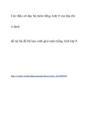 Bộ đề thi Anh 9