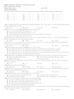 ĐỀ KT 1 TIẾT CÓ ĐÁP ÁN VIP