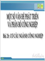 cơ cấu ngành công nghiệp.