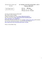 KỲ THI HỌC SINH GIỎI THÀNH PHỐ - LỚP 12 Môn Hóa học năm 2009