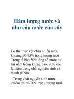 Hàm lượng nước và nhu cầu nước của cây C ppsx