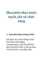 Hoocmôn thuỳ trước tuyến yên và chức năng pot