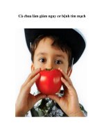 Cà chua làm giảm nguy cơ bệnh tim mạch pot