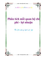 Phân tích mối quan hệ chi phí - lợi nhuận potx
