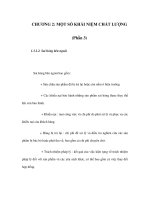 CHƯƠNG 2: MỘT SỐ KHÁI NIỆM CHẤT LƯỢNG (Phần 3) ppsx