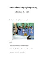 Thuốc điều trị tăng huyết áp: Những cân nhắc đặc biệt pps