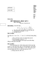 Đề khảo sát đội tuyển HSG TX Cửa lò