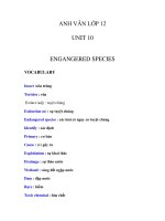 ANH VĂN LỚP 12 UNIT 10 ENGANGERED SPECIES ppt