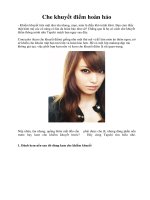 Che khuyết điểm hoàn hảo ppt