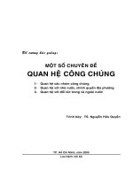 một số chuyên đề quan hệ công chúng