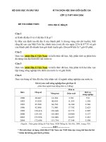 Đề thi chọn học sinh giỏi quốc gia môn Địa lớp 12 Bảng B năm 2006 doc