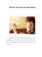 Mắt mờ, đau nhức sau chấn thương pps