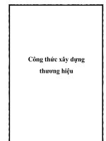 công thức xây dựng thương hiệu