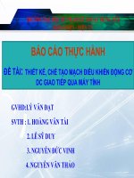THIẾT KẾ, CHẾ TẠO MẠCH ĐIỀU KHIỂN ĐỘNG CƠ DC GIAO TIẾP QUA MÁY TÍNH