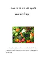 Rau củ có ích với người cao huyết áp doc